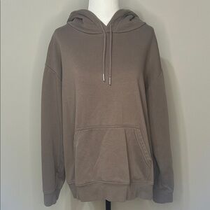 H&M Oversized Taupe Brown Hoodie with Kangaroo Pocket
